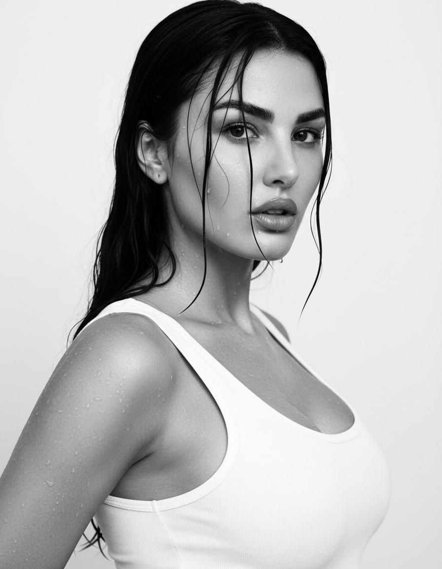 Dewy Monochrome — Editorial / Skin by Linda Andrews